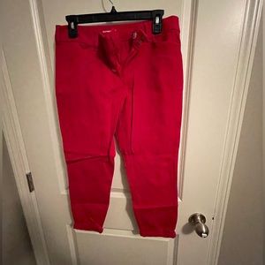 Red Old Navy Women’s Pixie Ankle Pants-Size 8